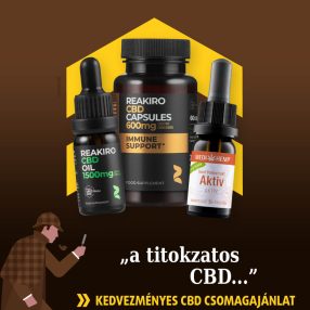A „titokzatos CBD” CSOMAGAJÁNLAT - 1db Medihemp CBG + 1db 15% Reakiro CBD olaj + 1db immunrendszer támogató kapszula