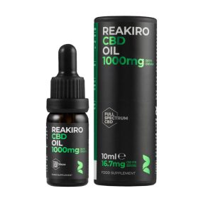 10% teljes spektrumú Reakiro 1000mg hatóanyag tartalmú CBD olaj 10ml-es kiszerelésben