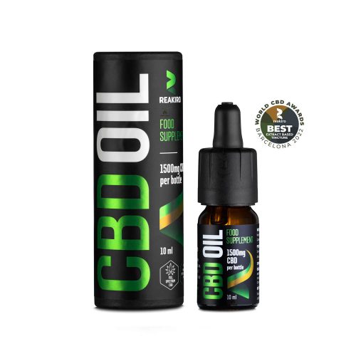 10% teljes spektrumú Reakiro 1000mg hatóanyag tartalmú CBD olaj 10ml-es kiszerelésben